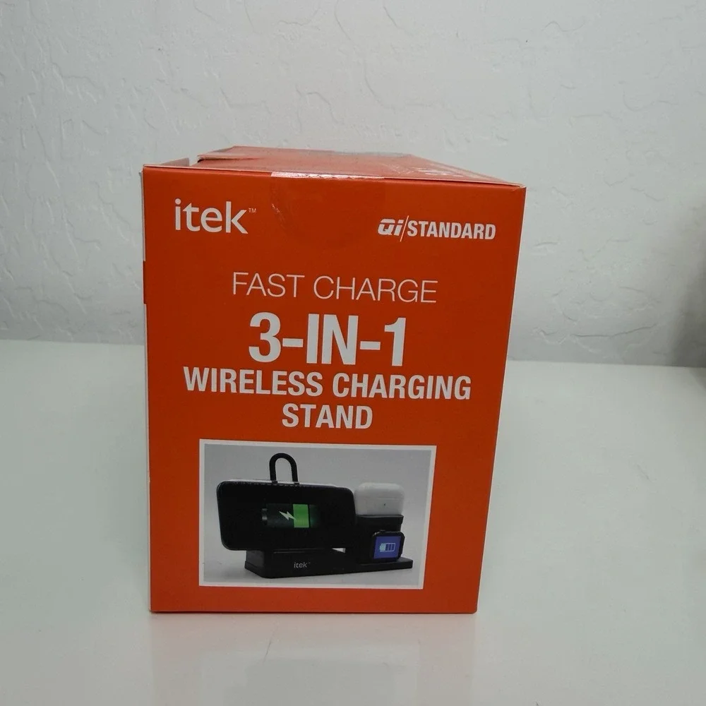 itek Fast Charge 3-In-1 Qi Wireless Charging Stand Charge 3 Devices At‎ Once